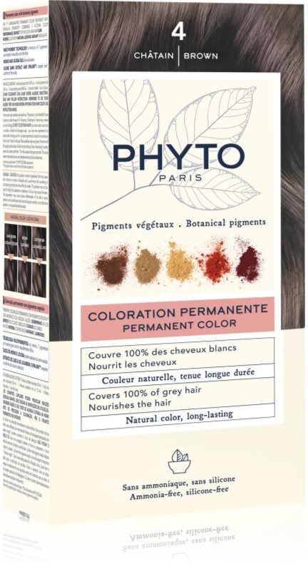 Phyto Color coloration cheveux sans ammoniaque teinte 4 Brown 1 pcs