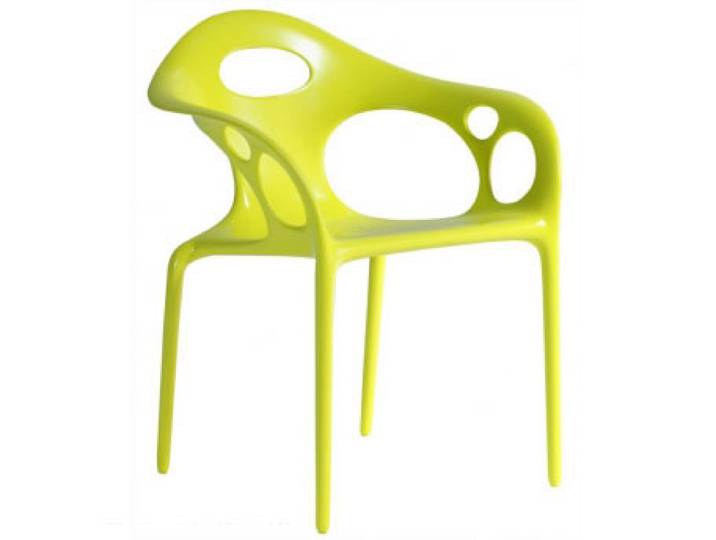 MOROSO ensemble de 4 fauteuils SUPERNATURAL (Vert fluo - Polypropylène)