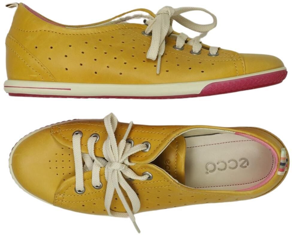 Ecco Damen Halbschuh, Gelb, Gr. EU 37, Leder - Second Hand