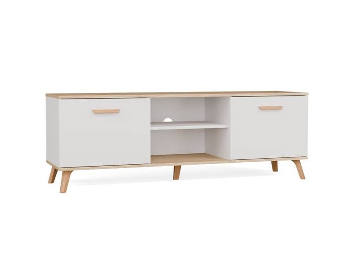 Meuble Tv Olympo 150 Chêne Blanc Artisanal 150 Cm