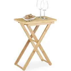 Relaxdays, Couchtisch + Beistelltisch, Bambus (31 x 40 x 52 cm)