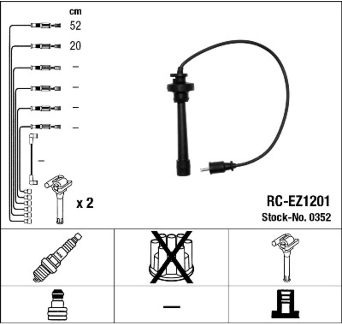 Zündleitungssatz NGK 0352