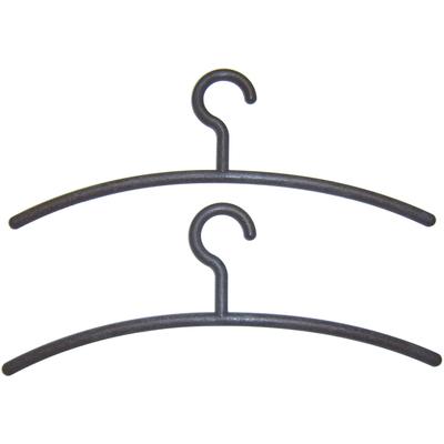 Kleiderbügel RUCO, schwarz, B:42cm H:13cm T:1,5cm, Kunststoff, Kleiderbügel, Kleiderbügel, Kunststoff