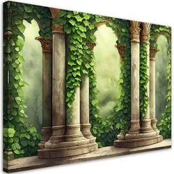 LEINWANDBILD Säulen und Blätter 100x70cm
