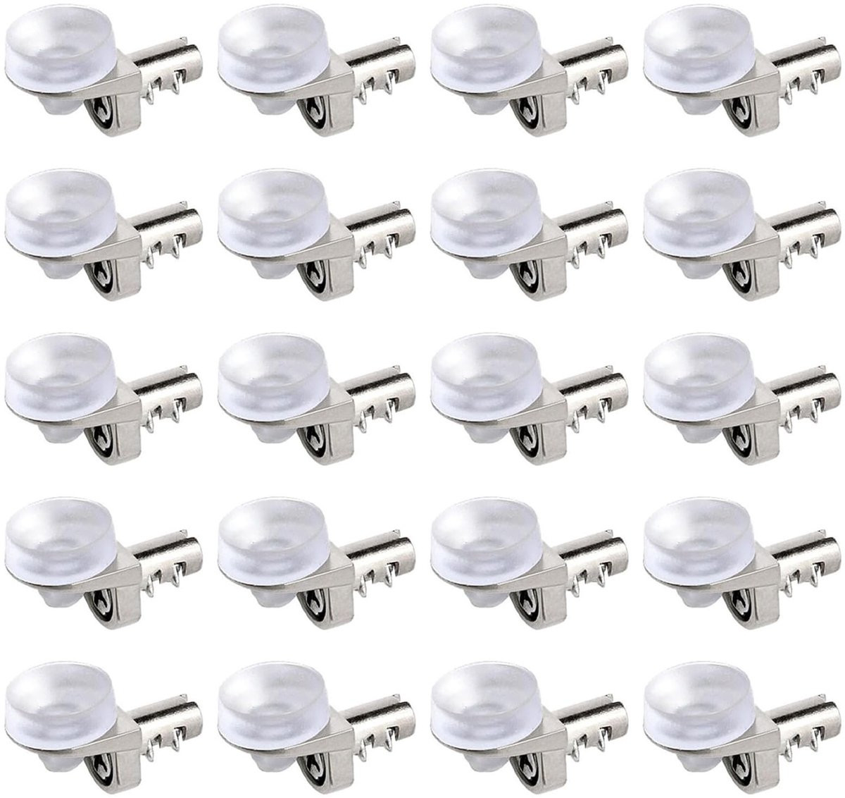 Dailygoods Plankdrager 30 stuks - Hoeksteun voor 5 mm glazen planken - Duurzaam PVC-kunststof