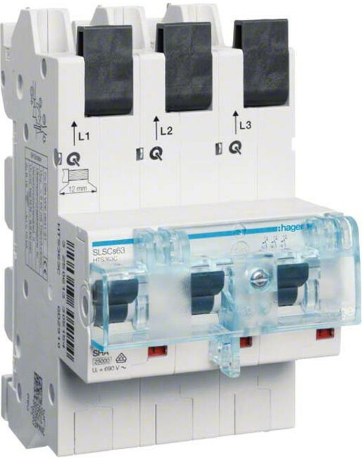 Hager Interrupteur SLS 3P Cs-63A Collecteur HTS363C (HTS363C)