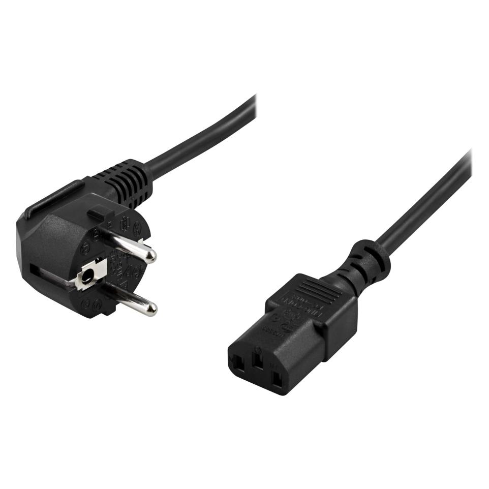 Deltaco Power Cable - 1 m - EU (1 m) (DEL-109E)