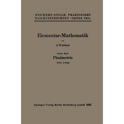 Elementar-Mathematik, Taschenbuch von August Weickert, Springer Berlin, 978-3-662-33619-9