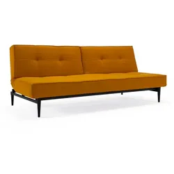 INNOVATION LIVING Schlafsofa Splitback Styletto schwarz Stoff Gelb Curry