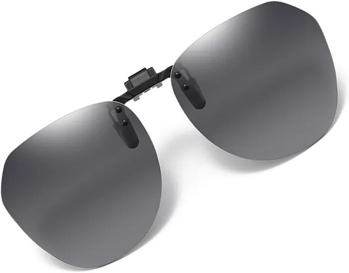 INF Polarisierte Clip-on-Sonnenbrille mit Etui Grau