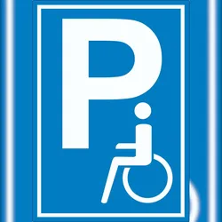 HB-Druck Behinderten Parkplatz Aufkleber A5 (148x210mm)