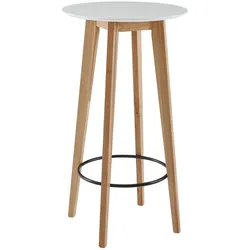 BARTISCH – Skandinavisch, Eiche, rund, 50 kg Belastbarkeit