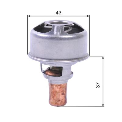 GATES Thermostat, Kühlmittel th01483 für STANDARD AUTOMOBILE DAF Volvo DACIA RENAULT