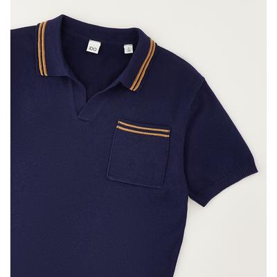 Poloshirt IDO "BOY KNITWEAR", Jungen, Gr. 140, navy, 100% Baumwolle, Shirts