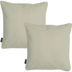 2er-Set Bequemes Outdoor & Lounge-Kissen, Wasserabweisend, Beige, 50x50x10cm – Komfortable Deko-Kissen für Garten, Terrasse & Balkon