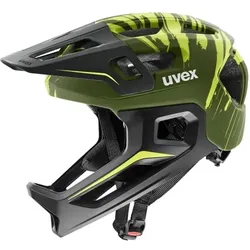 UVEX Fahrradhelm für Kinder react jr. fullface | dark olive