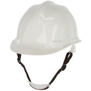 Kerbl Schutzhelm 34502, EN 397, mit 6-Punkt-System & Kinnriemen, Größe 53-61, weiß
