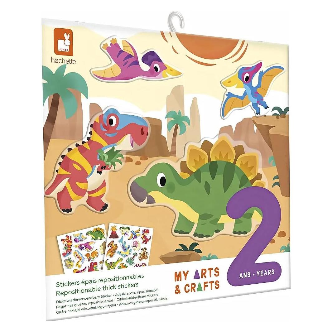 Janod Atelier - Wiederverwendbare Dino-Aufkleber (30 Sticker) (J09158)