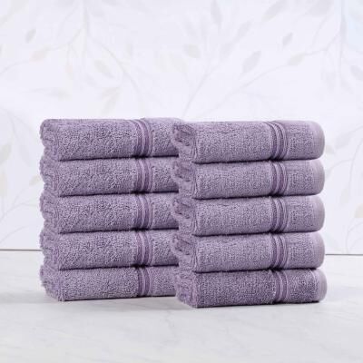 Superior 100% Egyptian Cotton 600 GSM Washcloths (10‑Pack) – Highly Absorbent Face Towels, Soft & Quick‑Dry