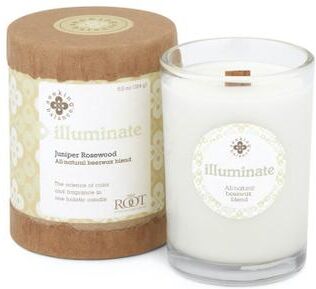 Seeking Balance Illuminate-Juniper Rosewood Jar Candle by Root in Natural
