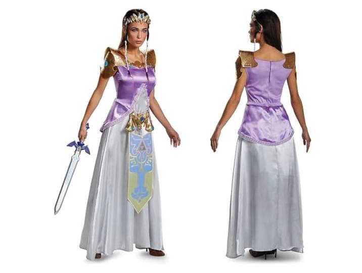DISGUISE 98796B-15L ZELDA DELUXE VOLWASSEN Legend aankleden & accessoires, paars, medium