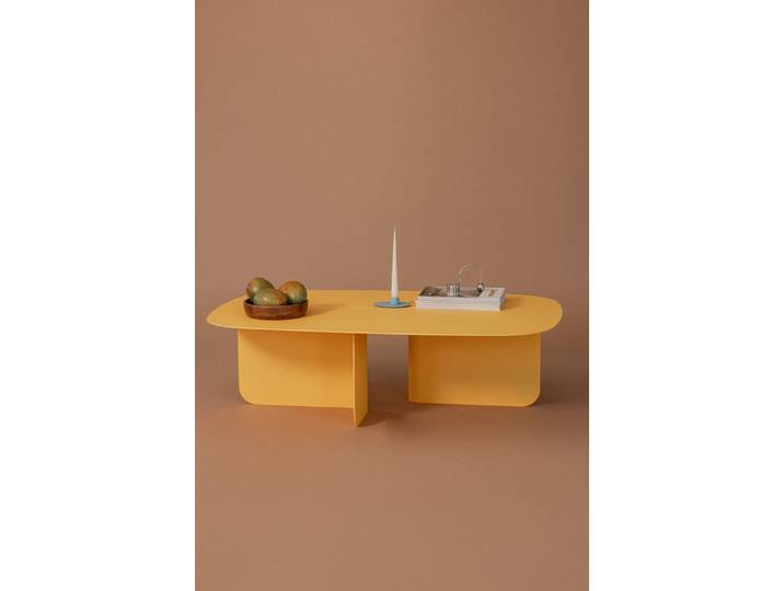 Metallbude Couchtisch LIVIA, Design Couchtisch ohne Montage, belastbar bis 75kg, kratzfest