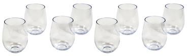 Abode Homewares Tritan Montana Stemless Wine Glass Set - Clear - 18 Oz - Set of 8