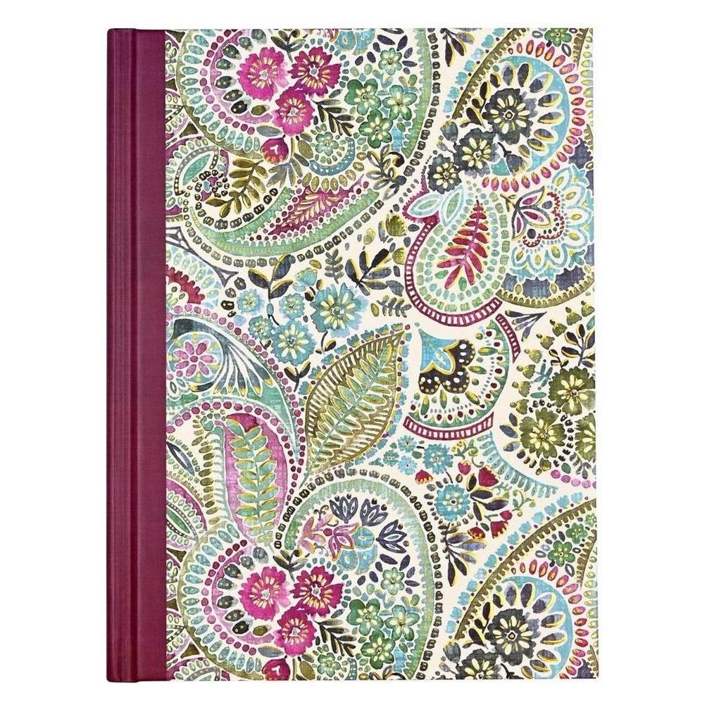 Teka Notizbuch mit Paisley-Aquarell-Stickerei (A5, Harter Einband) (54604720)