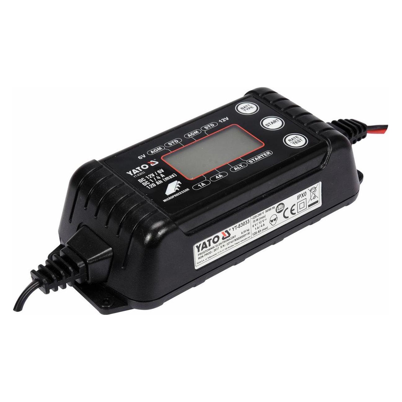 Yato PROSTOWNIK ELEKTRONICZNY 12V/2A/8A/15A (15 A, 12V) (YT-83003)