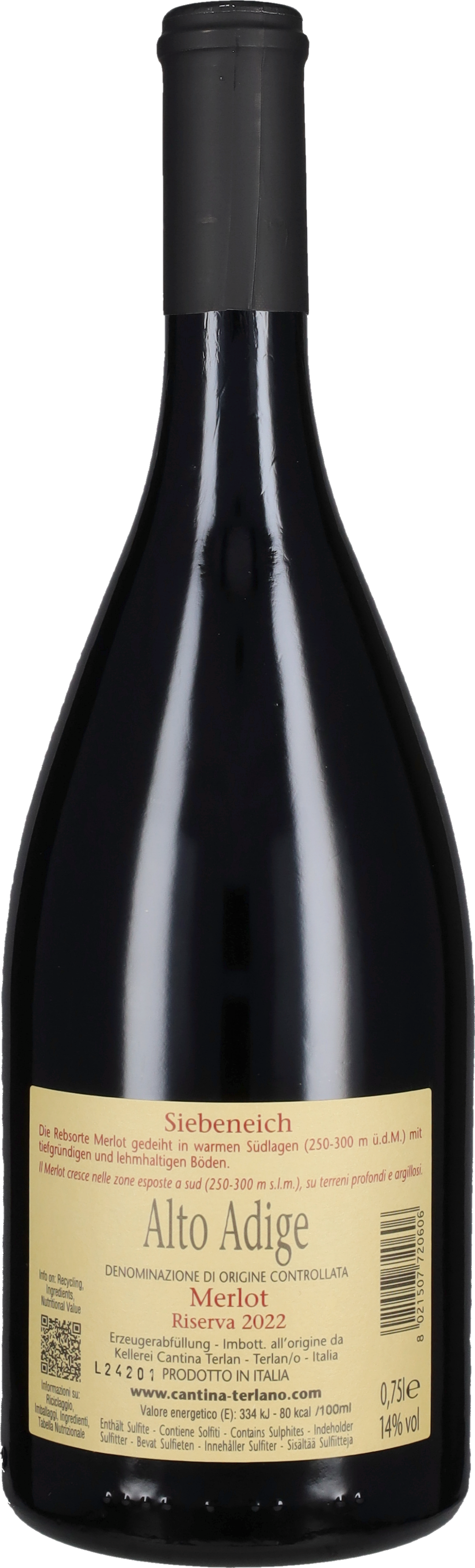 Merlot Riserva 'Siebeneich' Cantina Terlano 2023