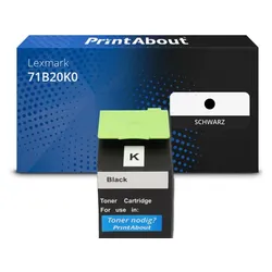 Toner kompatibel mit Lexmark 71B20K0 - Schwarz