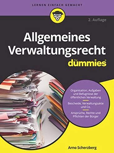 Arno Scherzberg - Allgemeines Verwaltungsrecht für Dummies - Preis vom 04.10.2026 03:51:26 h
