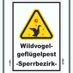 HB-Druck Wildvogelgeflügelpest Schild A0 (841x1189mm)