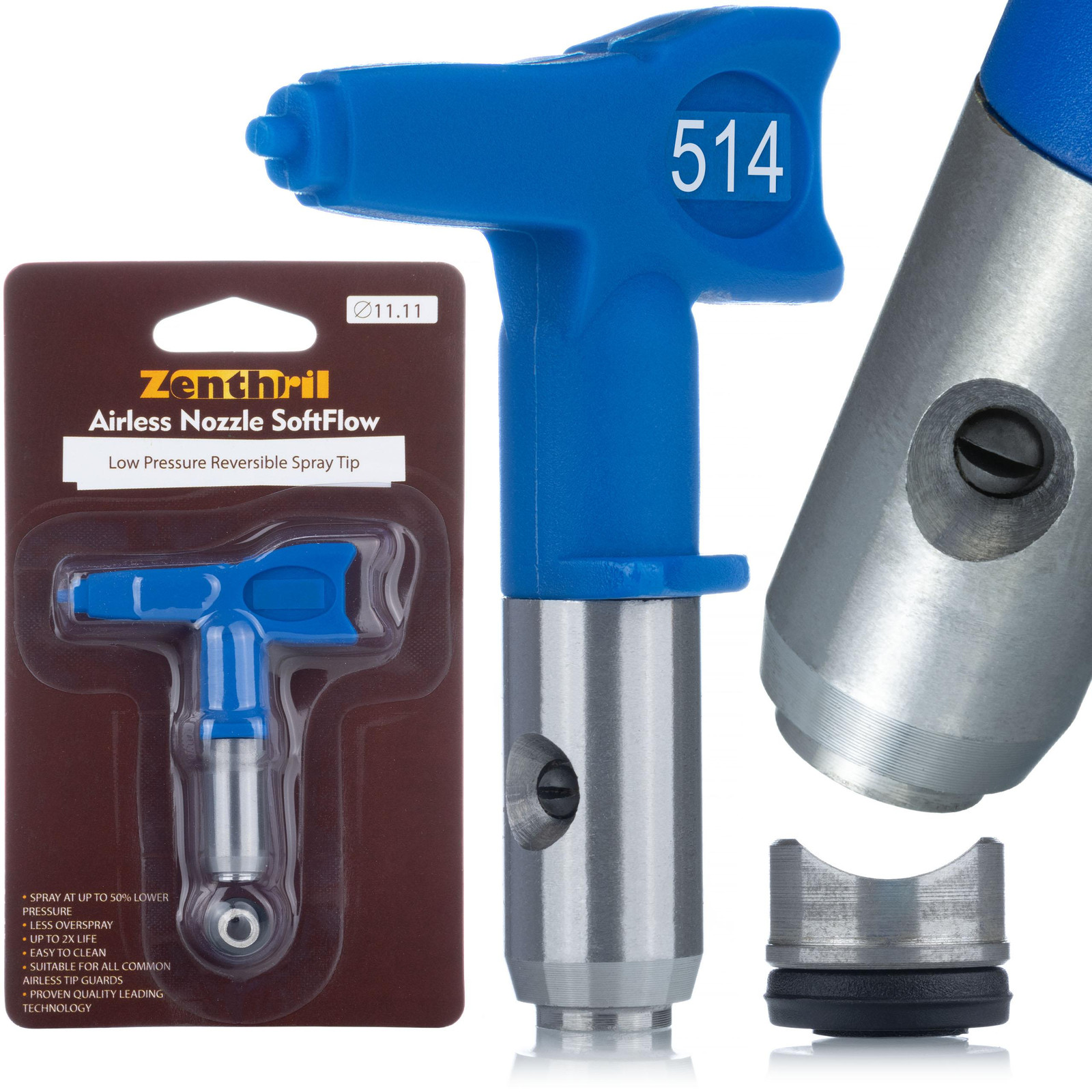 ROSFIX Spuitmond Model 514 SoftFlow voor Grond, Uretanen en Epoxy met Afdichting