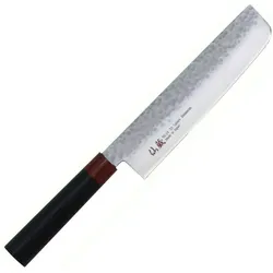 Kanetsu Klassisches japanisches Gemüsemesser mit Holzgriff, Küchenmesser, Silber