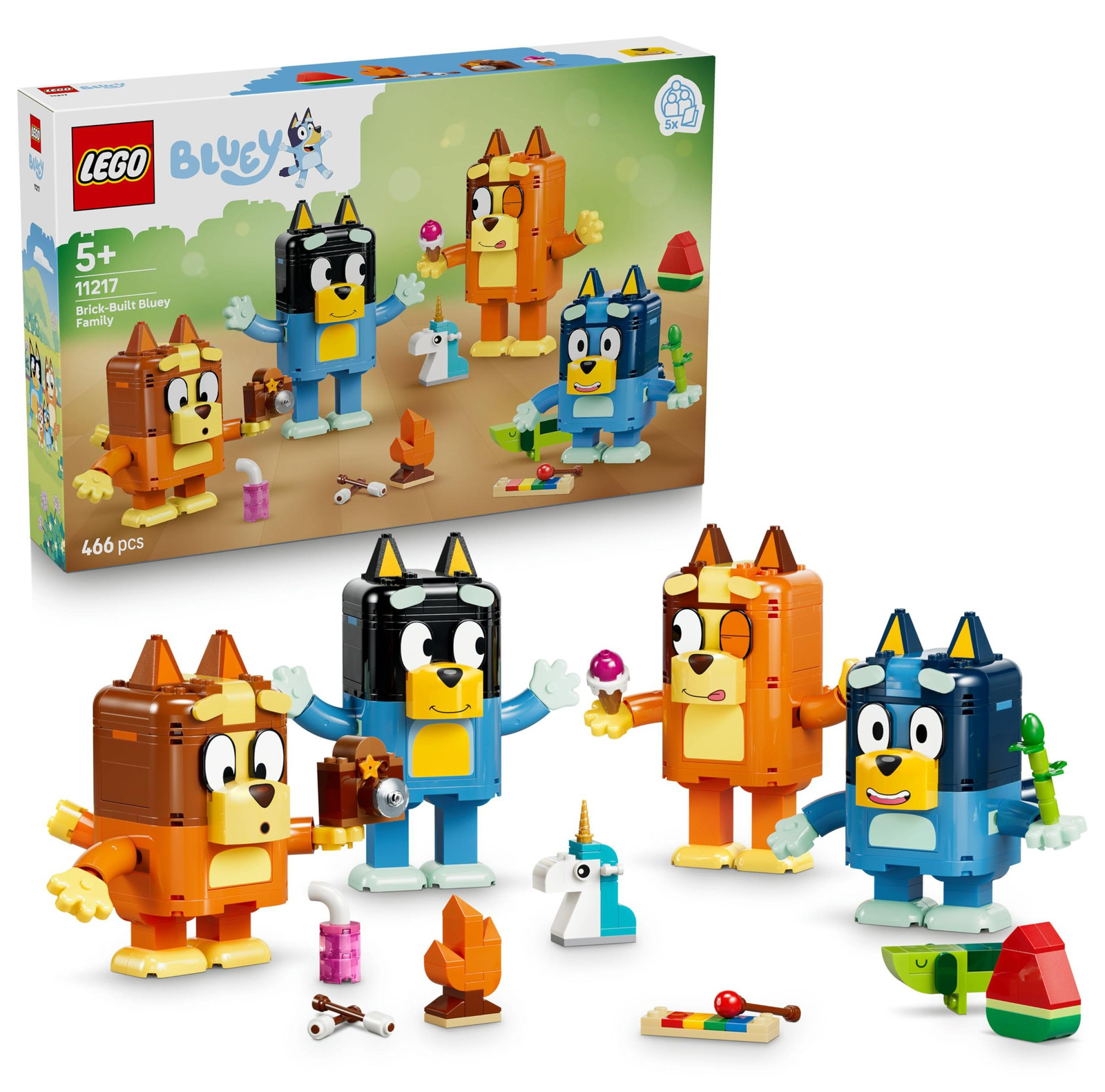Lego De familie van Blue uit bakstenen