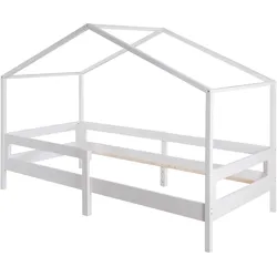 HAUSBETT 90 x 200 cm hoch weiß
