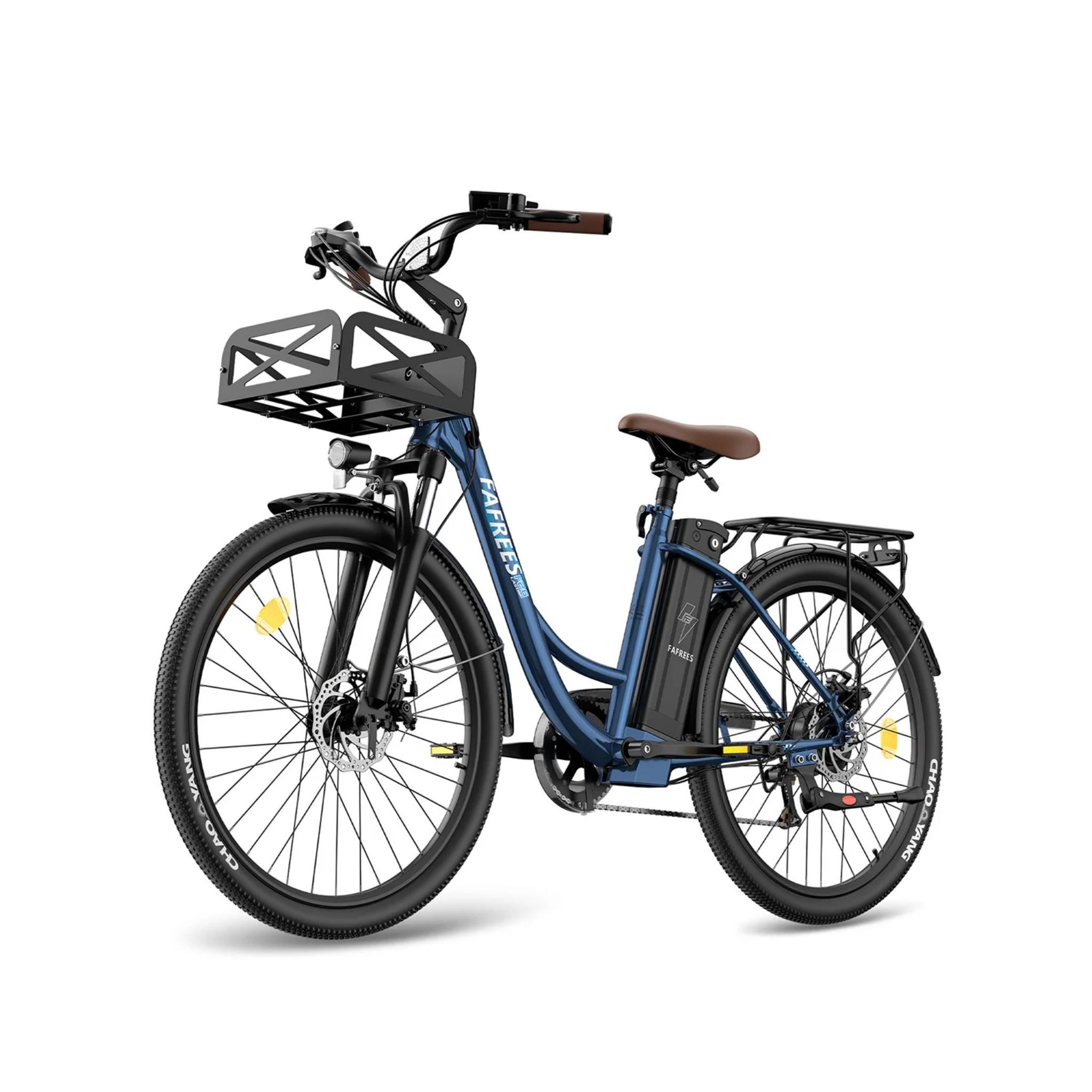 Elektrisches Fahrrad FAFREES F26 Lasting - Motor 250W Akku 36V25Ah 26x1.95 Zoll Reifen Mechanische Scheibenbremsen - Blau