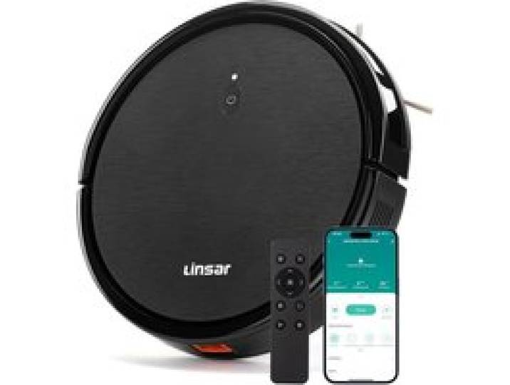 Aspirateur robot - LAMPESECOENERGIE - Mini Plat - Noir - Batterie longue durée - Brosse roulante