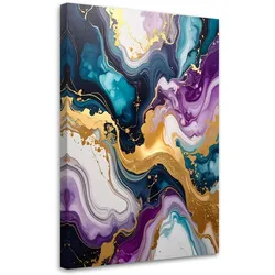 LEINWANDBILD, Farbenfrohe Acryl Abstrakt