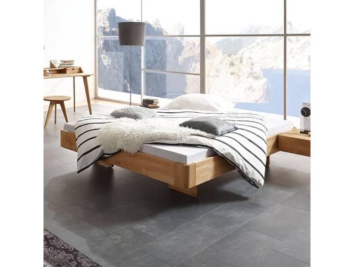 Bett Grevena Kernbuche Massivholz ohne Kopfteil 200x200cm klassischer Stil