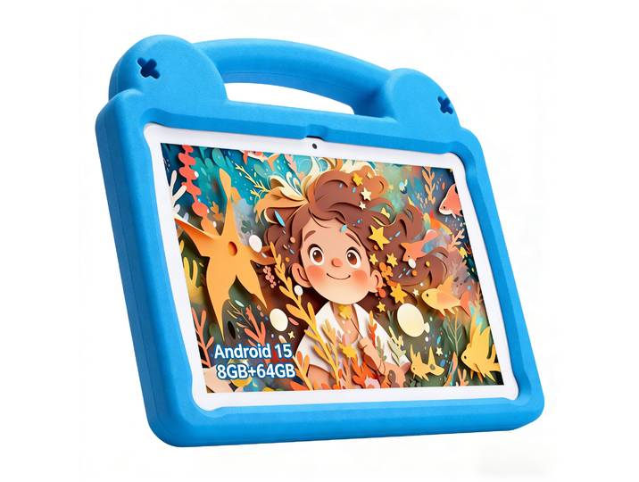 Tablette pour enfants ANRY R16Pro 10 pouces Android 15, 8 Go (3+5 Go) 64 Go ROM, double caméra, tablette éducative, cadeau pour enfants