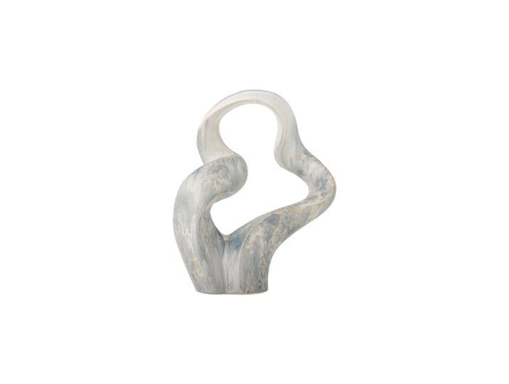 Objet de décoration 28x34,5 cm en grès gris Rouyi
