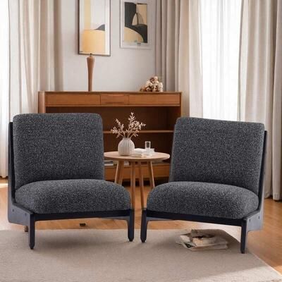 "23.75"" Polyester Moda Accent Chairs with Solid Wood Frame and Plush Integrated Cushion and Ergonomic Comfort"