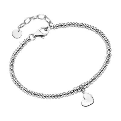 Armband SMART JEWEL "Herz-Anhänger, Silber 925", silber, Armbänder, Damen, 19cm, Silber 925 (Sterlingsilber), Armband