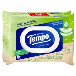 Tempo Feuchttücher Sanft & Sensitiv Duo-Pack 1-lagig