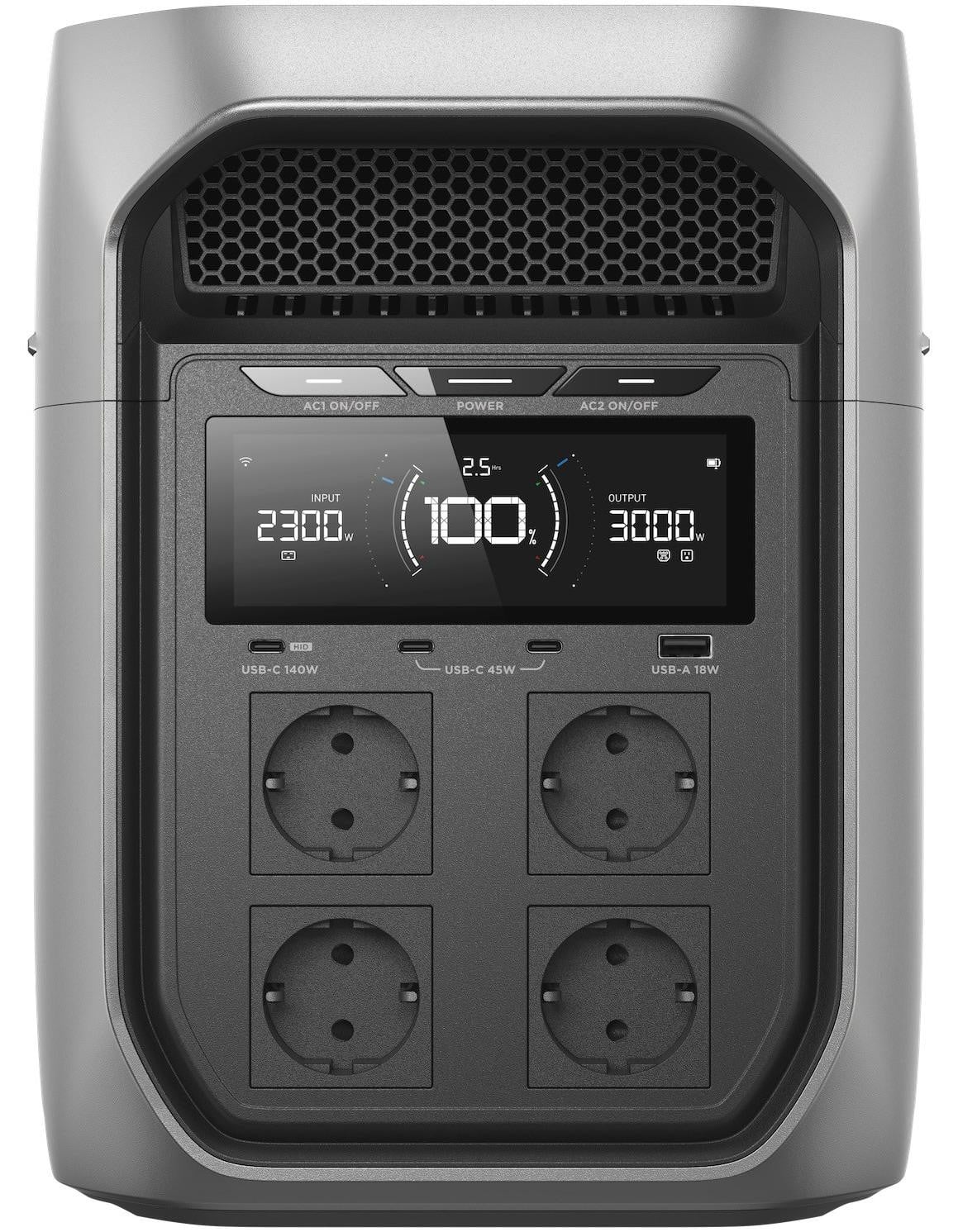 EcoFlow DELTA 3 Max Plus Draagbare powerstation met 3 kW vermogen en uitbreidbare capaciteit tot 10 kWh