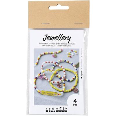 Creativ Company DIY Sets Beads Mini Kreativ Set Schmuck, Armbänder aus Schrumpffolie, Kreativ Box