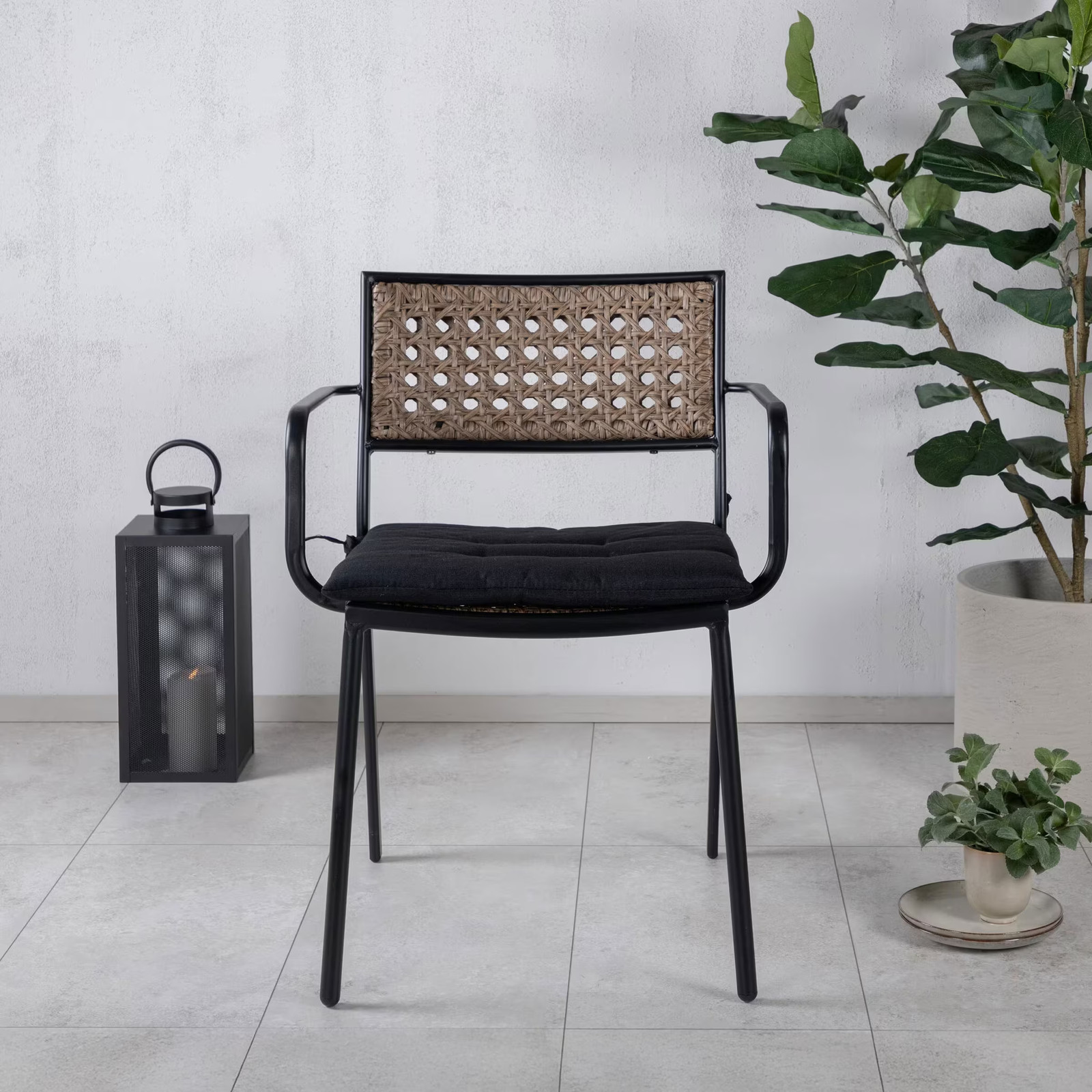 Nohr Tuinstoel Leontyne Wicker - Naturel - Stapelbaar