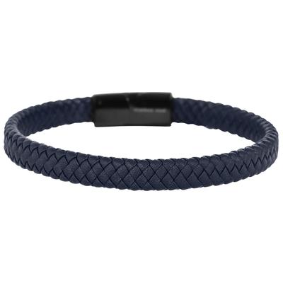 Armband ADELIA´S "Unisex Armband – Textilarmband aus Leder 20 cm", blau, Armbänder, Damen, 20cm, Leder, Armband, Geschenkidee: zeitlos und vielseitig